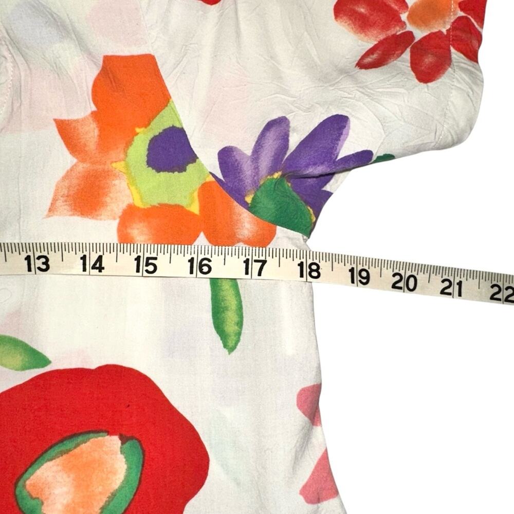 Jams World Hattie Vintage Floral Short Sleeve Colorful Mini Dress SMALL - Picture 4 of 6